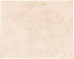 Boceto para la Huida a Egipto [verso] de Giovanni Domenico Tiepolo