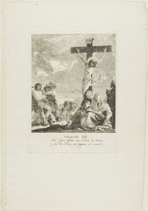 La Crucifixión, lámina doce del Vía Crucis de Giovanni Domenico Tiepolo