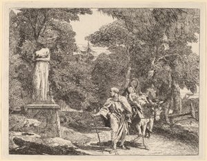 El episodio del ídolo caído de Giovanni Domenico Tiepolo