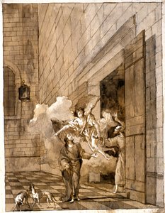 La liberación de san Pedro y san Juan de la prisión de Giovanni Domenico Tiepolo
