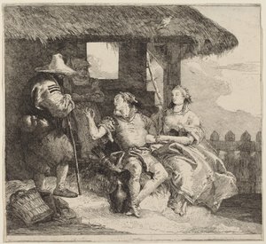 El matrimonio de Angélica y Medoro de Giovanni Domenico Tiepolo
