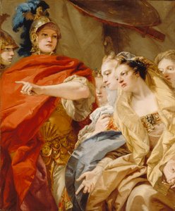 Las mujeres de Darío invocan la clemencia de Alejandro de Giovanni Domenico Tiepolo