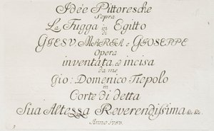 Portada de La huida a Egipto de Giovanni Domenico Tiepolo