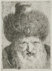 Turco con Gorro de Piel, de la Raccolta di Teste (Colección de Cabezas) de Giovanni Domenico Tiepolo