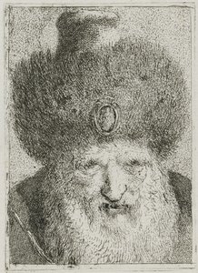 Turco con gorro de piel, de la Raccolta di Teste (Colección de cabezas) de Giovanni Domenico Tiepolo