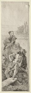 Dos campesinos de Giovanni Domenico Tiepolo