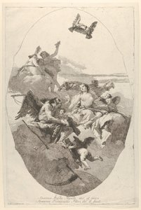 Venus confiando a Cupido al Tiempo de Giovanni Domenico Tiepolo
