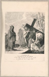 Vía crucis - Estación IV, se encuentra con su madre de Giovanni Domenico Tiepolo