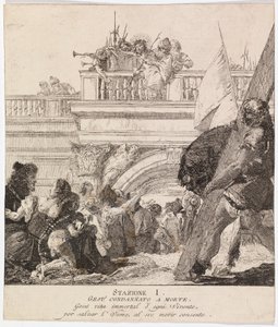 Vía crucis - Estación I. Jesús es condenado a muerte de Giovanni Domenico Tiepolo