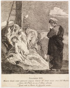 Via crucis - Estación XIII. Jesús es bajado de la Cruz