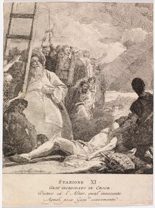 Via crucis - Estación XI. Jesús es clavado en la cruz de Giovanni Domenico Tiepolo