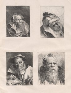 Raccolta di teste (Partes I y II) de Giovanni Domenico Tiepolo, after Giovanni Battista Tiepolo