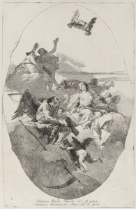 Venus Encomendando a Cupido al Tiempo de Giovanni Domenico Tiepolo after Giovanni Battista Tiepolo