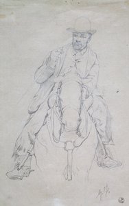 Buttero a caballo (vaquero toscano) de Giovanni Fattori