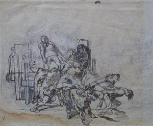 Carro con cuatro bueyes de Giovanni Fattori