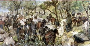 Mercado de Ganado en la Maremma de Giovanni Fattori