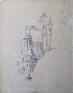 Tamborilero y dos soldados de Giovanni Fattori
