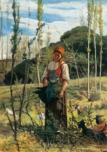 Granjero en el bosque de Giovanni Fattori