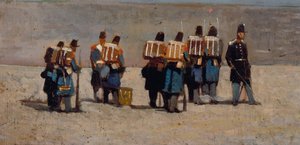 Soldados franceses del 59, c.1859 (óleo sobre tabla) de Giovanni Fattori