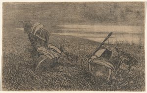 Pequeños asnos en reposo de Giovanni Fattori