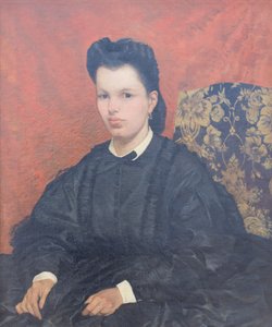 Retrato de la primera esposa, c. 1865, Giovanni Fattori (pintura) de Giovanni Fattori
