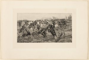La carga de caballería de Giovanni Fattori