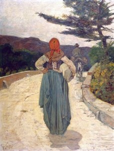 El camino blanco, c.1887 (óleo sobre lienzo)