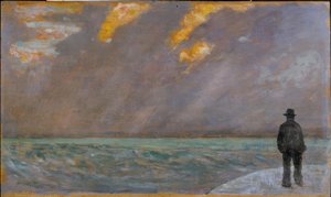 Atardecer sobre el mar de Giovanni Fattori