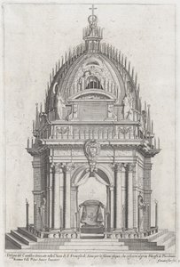 Diseño del catafalco para Francesco Piccolomini de Giovanni Florimi