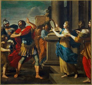 Jefté reconoce a su hija (pintura sobre lienzo)