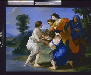 El hallazgo de Moisés (óleo sobre lienzo)
