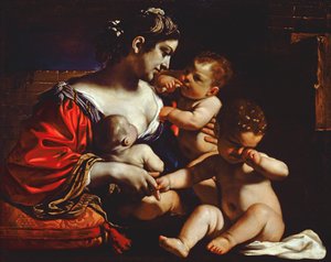 Caridad cristiana, c.1625-26 de Giovanni Francesco Barbieri
