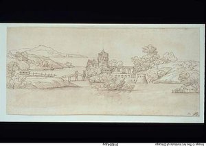 Paisaje con castillo de Giovanni Francesco Grimaldi