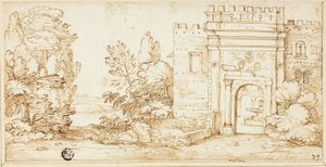 Vista de La Magliana de Giovanni Francesco Grimaldi