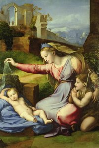 Virgen del velo (La Virgen del diadema azul) de Giovanni Francesco Penni