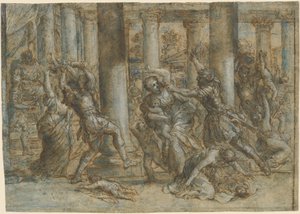 La Matanza de los Inocentes de Giovanni Francesco Romanelli