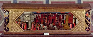 Cassone decorado con una escena del Palio de S. Giovanni