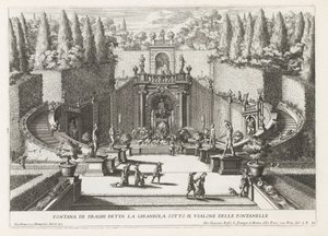 Fuente de los Dragones en de tuinen van de Villa d