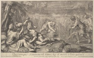 Segadores de grano, 1704 de Giovanni Girolamo Frezza