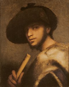 Un gaitero (óleo sobre lienzo) de Giovanni Girolamo Savoldo