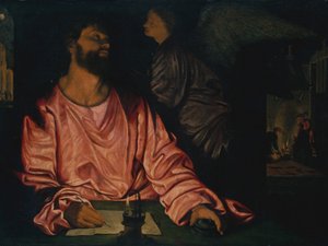 San Mateo y el ángel de Giovanni Girolamo Savoldo