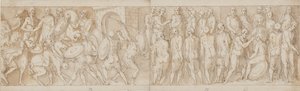 Restauración moderna (XL); un jefe alemán se rinde (XLI); una visita al campamento romano (inicio de XLII) de Giovanni Guerra