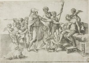 Alejandro y Roxana de Giovanni Jacopo Caraglio