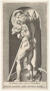 Placa 1: Saturno en un nicho devorando a su hijo, de una serie de...