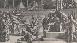 El martirio de San Pablo y la condena de San Pedro, 1524-27