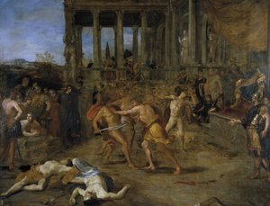Luchas de gladiadores de Giovanni Lanfranco