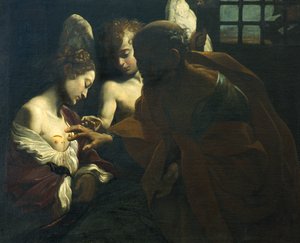 San Pedro curando a Santa Águeda de Giovanni Lanfranco