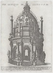 Catafalco para el Papa Sixto V, 1591