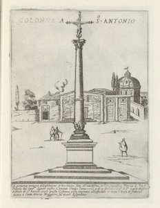 columna de san antonio Colonna a S. Antonio (título sobre objeto) Monumentos y edificios modernos y antiguos en Roma (título de la serie) Ornamenti di fabriche antichi et moderni dell