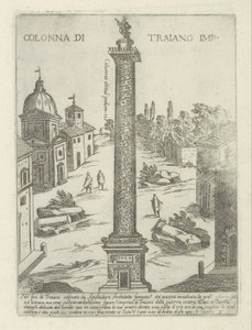 Columna de Trajano en Roma Colonna di Traiano imp. (título en el objeto) Monumentos y edificios modernos y antiguos en Roma (título de la serie) Ornamenti di fabriche antichi et moderni dell